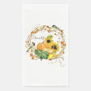 Erntedank Sonnenblumen Dank Fall Pumpkin Serviette