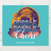 Erntedank Sparkling Weinkeller Vintag Modern Schaumweinetikett (Einzelnes Label)