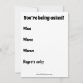 Erntedank Spaß Abendessen Einladungen (Rückseite)