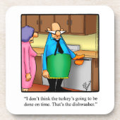 Erntedank Spaß Cork Backed Untersetzer (Vorderseite)