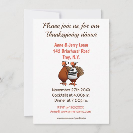 Erntedank Spaß Einladungen "Spectickles" (Rückseite)