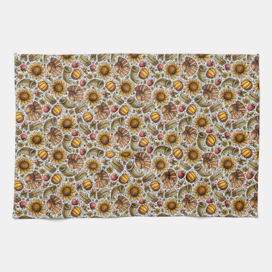 Erntedank Spaß Geschirrtuch (Horizontal)