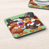 Erntedank Spaß Getränkeuntersetzer (Linke Seite)