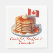 Erntedank Spaß Kanada | Ahornpfannkuchen & Fall Serviette (Vorderseite)