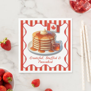 Erntedank Spaß Kanada Ahornpfannkuchen & Fall Serviette
