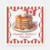 Erntedank Spaß Kanada | Ahornpfannkuchen & Fall Serviette (Vorderseite)