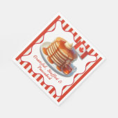 Erntedank Spaß Kanada | Ahornpfannkuchen & Fall Serviette (Ecke)