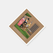 Erntedank Spaß Paper Napkins Serviette (Ecke)