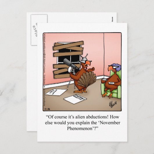 Erntedank Spaß Postkarte "Spectickles" (Vorne/Hinten)