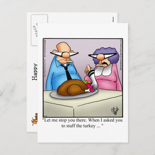 Erntedank Spaß Postkarte "Spectickles" (Vorne/Hinten)