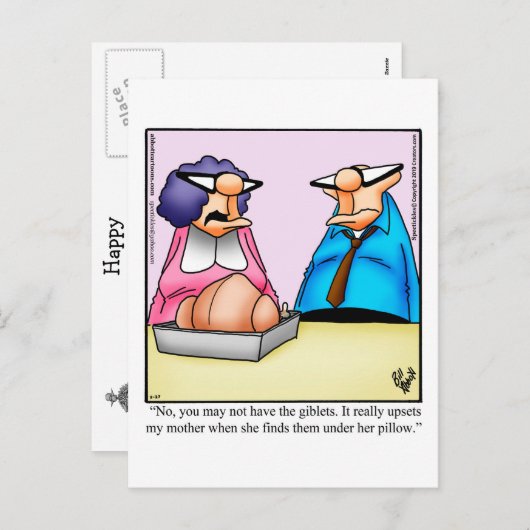 Erntedank Spaß Postkarte "Spectickles" (Vorne/Hinten)