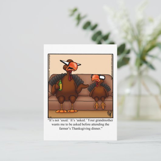 Erntedank Spaß Postkarte "Spectickles" (Stehend Vorderseite)