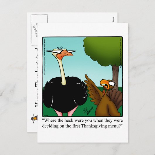 Erntedank Spaß Postkarte "Spectickles" (Vorne/Hinten)