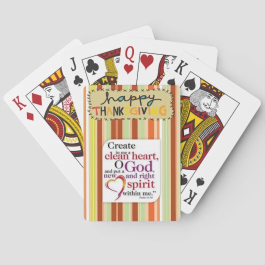 Erntedank-Spielkarten-Deck Spielkarten (Rückseite)