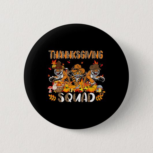 Erntedank Squad Leopard Drei Fall Tigers Weari Button (Vorderseite)