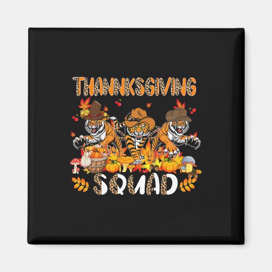 Erntedank Squad Leopard Drei Fall Tigers Weari Magnet (Vorne)