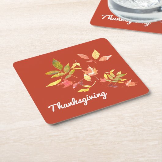 Erntedank Square Paper Untersetzer (angewinkelt)