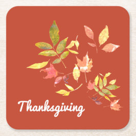 Erntedank Square Paper Untersetzer