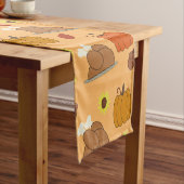 Erntedank Sticker Muster Kurzer Tischläufer (Beispiel)