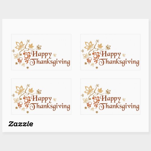 Erntedank Stickers/Glückliches Erntedankfest Rechteckiger Aufkleber (Blatt)