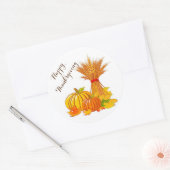 Erntedank Stickers/Glückliches Erntedankfest Runder Aufkleber (Umschlag)