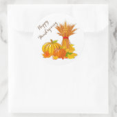 Erntedank Stickers/Glückliches Erntedankfest Runder Aufkleber (Tasche)