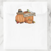 Erntedank-Stickers/Pumpkins Runder Aufkleber (Tasche)
