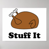 Erntedank Stuff It Funny Turkey Poster (Vorne)