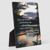 Erntedank Sunrise Psalm 100:4 Foto Squam Lake Fotoplatte (Seite)