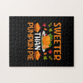 Erntedank Sweeter als Pumpkin Pie Puzzle (Horizontal)