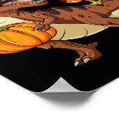 Erntedank T Rex Dabbing Türkei Spaß Jungs Mädchen Poster (Ecke)