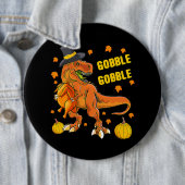 Erntedank T Rex Dinosaur Türkei Kostüm Kinder Gi Button (Beispiel)