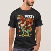 Erntedank T Rex Dinosaur Türkei Kostüm Kinder Gi T-Shirt (Vorderseite)