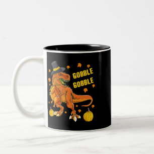 Erntedank T Rex Dinosaur Türkei Kostüm Kinder Gi Zweifarbige Tasse