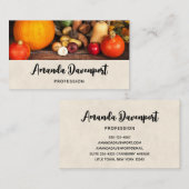 Erntedank Table Bountiful Harvest Visitenkarte (Vorne/Hinten)