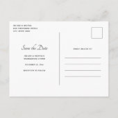 Erntedank Table Elegante Einstellung Save the Date Einladungspostkarte (Rückseite)