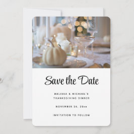 Erntedank Table Elegantes Place Setting-Foto Save The Date
