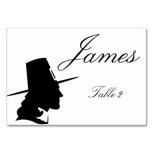 Erntedank Table Platzkarten - Pilgrim Tischnummer (Vorderseite)