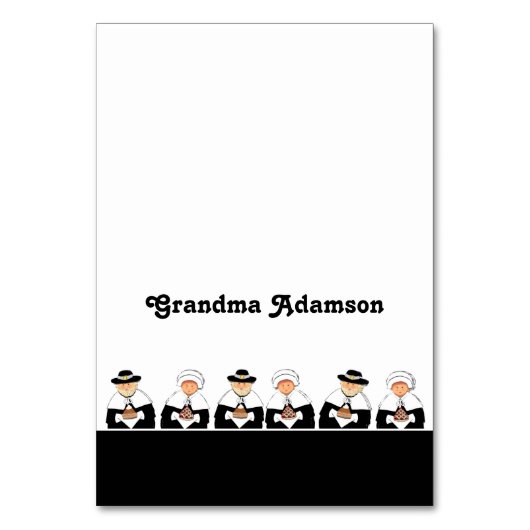 Erntedank Table-Platzkarten Tischnummer (Vorderseite)