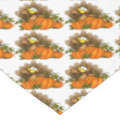 Erntedank Tablecloth/Turkey and Pumpkins Tischdecke (Schrägansicht)