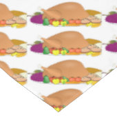 Erntedank Tablecloth/Turkey on Platter Tischdecke (Schrägansicht)