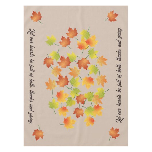 Erntedank Tableclout (Tablette) Tischdecke (Vorderseite)