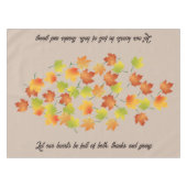 Erntedank-Tablett mit individuellem Herbstleaves Tischdecke (Vorderseite (Horizontal))