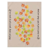 Erntedank-Tablett mit individuellem Herbstleaves Tischdecke (Vorderseite)