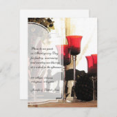 Erntedank Tafelfarbe Einladung (Vorne/Hinten)