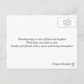 Erntedank-Tag Feiertagspostkarte (Rückseite)