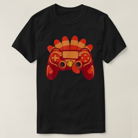 Erntedank-Tag-Gamer-Truthahn-Controller T-Shirt (Design vorne)