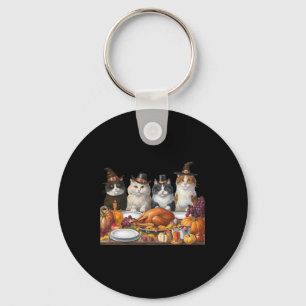 Erntedank Tag Katzengruppe Truthahn Geschenke Für Schlüsselanhänger