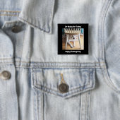 Erntedank Tag Niedlich Weißer Hund unter Tafelschw Button (Beispiel)