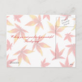 Erntedank Tag Postkarte (Rückseite)